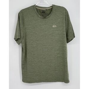 Quiksilver Mens DryFlight Active Tee Green Heathered Performance Shirt Sz M